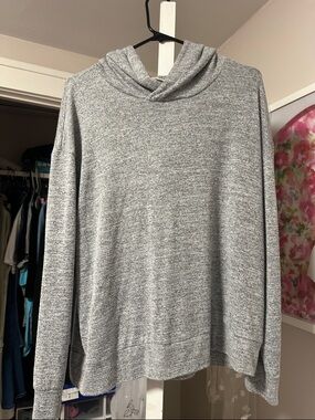 a new day Gray Marled Hooded Pullover Sweater
